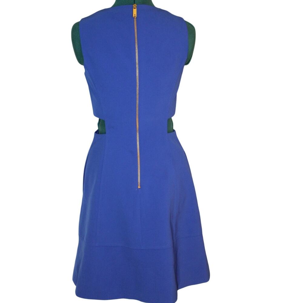 Ted Baker London Cobalt Blue Panache Cut Out Fit Flare Dress Size 1 US 4-6 - Picture 2 of 7